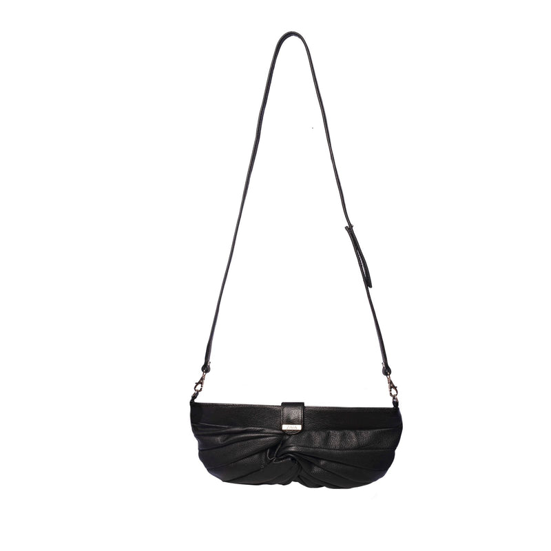 Bolsa feminina de couro preto Sarah