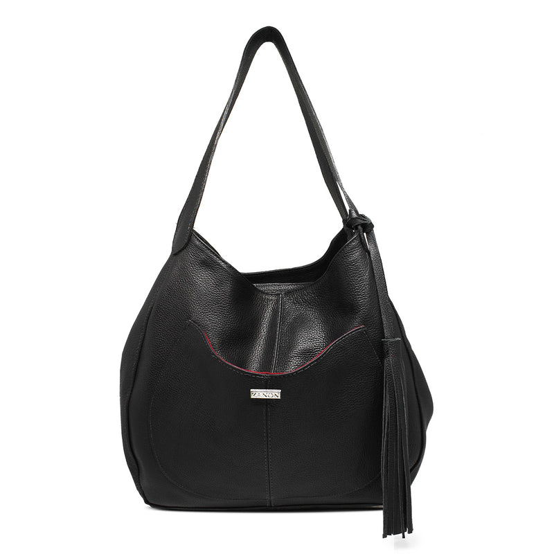 Bolsa shopping feminina de couro caramelo Jussara
