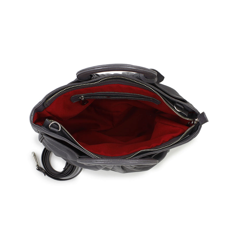 Bolsa feminina de couro cimento Liana