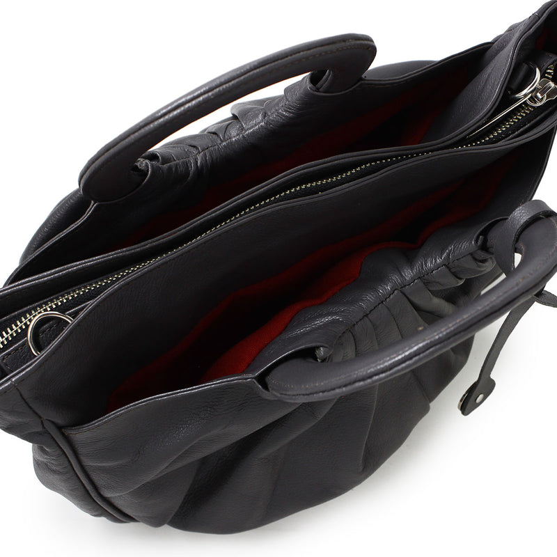 Bolsa feminina de couro cimento Liana