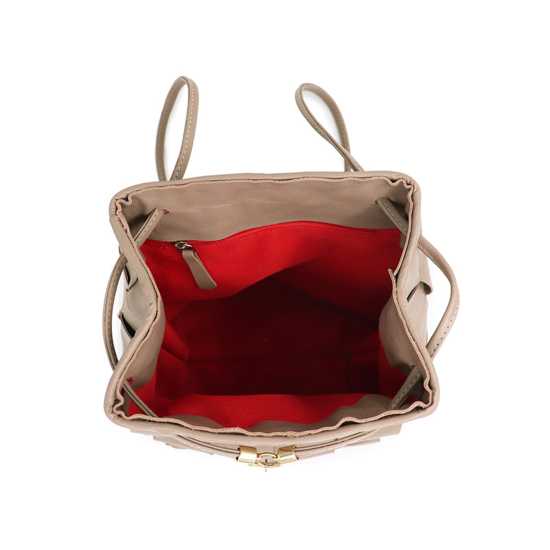 Bolsa feminina de couro capuccino Georgia