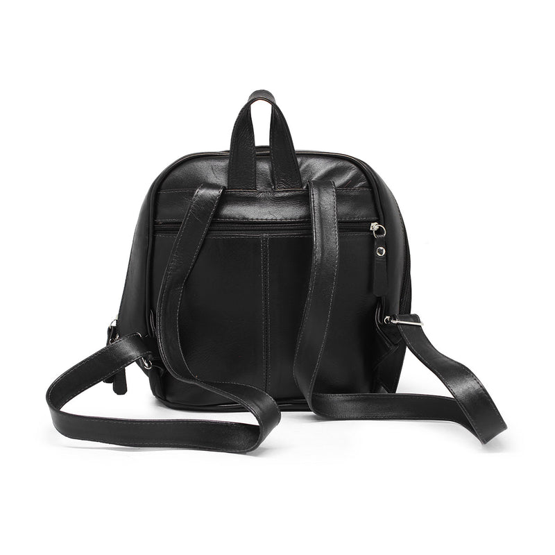 Mochila feminina de couro caramelo Mariana