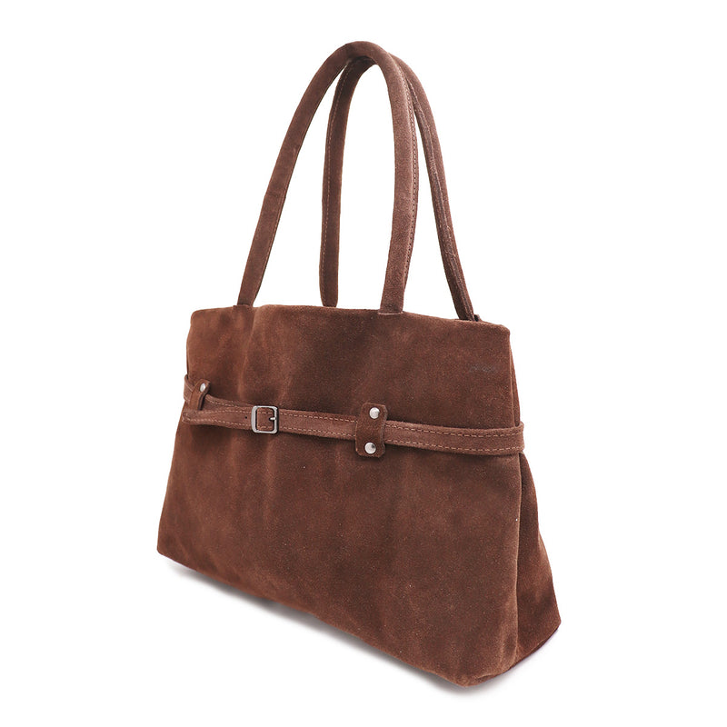 Bolsa feminina de camurça marrom Viena
