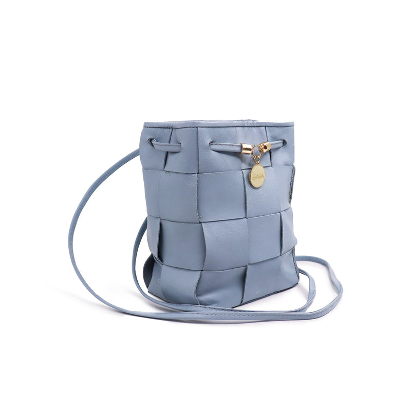 Bolsa feminina de couro azul celeste Zoe