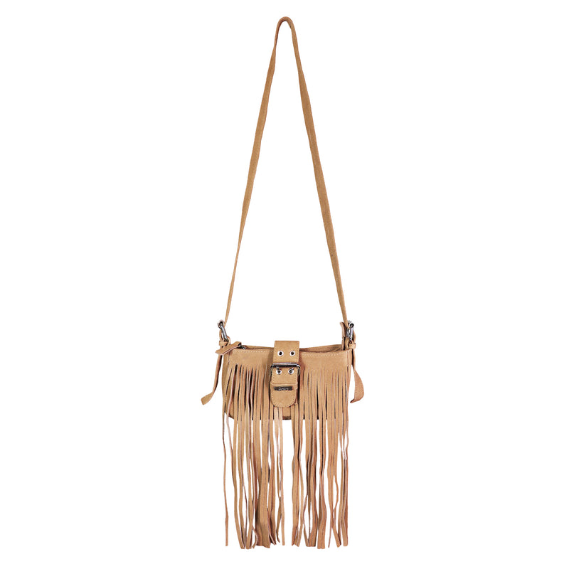 Bolsa feminina de couro legítimo nude Barcelona