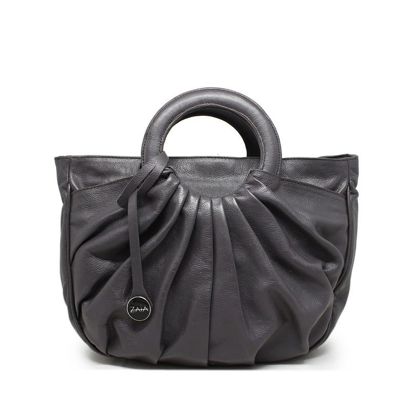 Bolsa feminina de couro cimento Liana