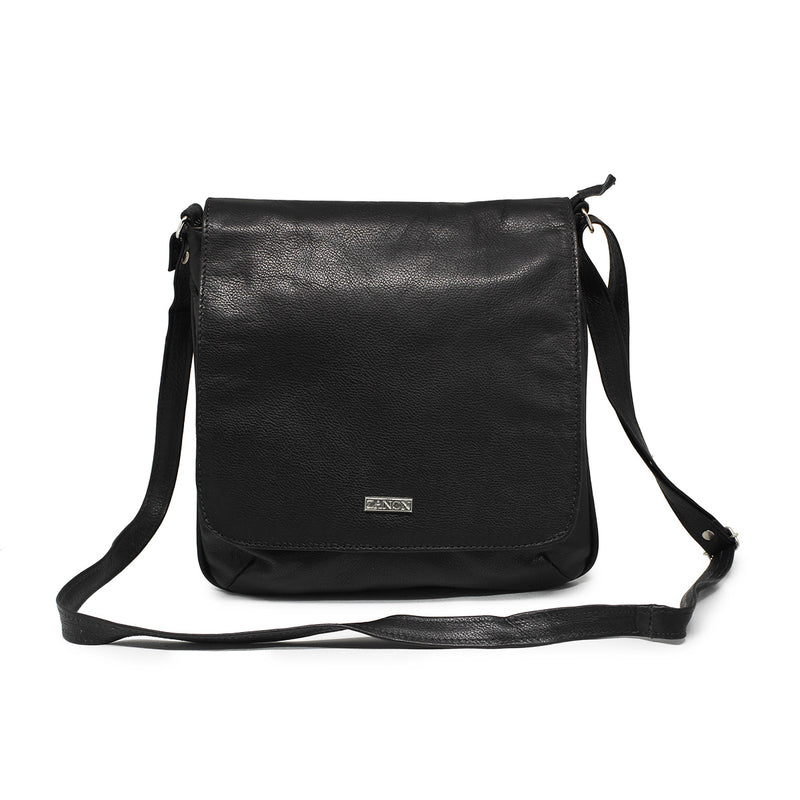 Bolsa feminina de couro preta Luiza