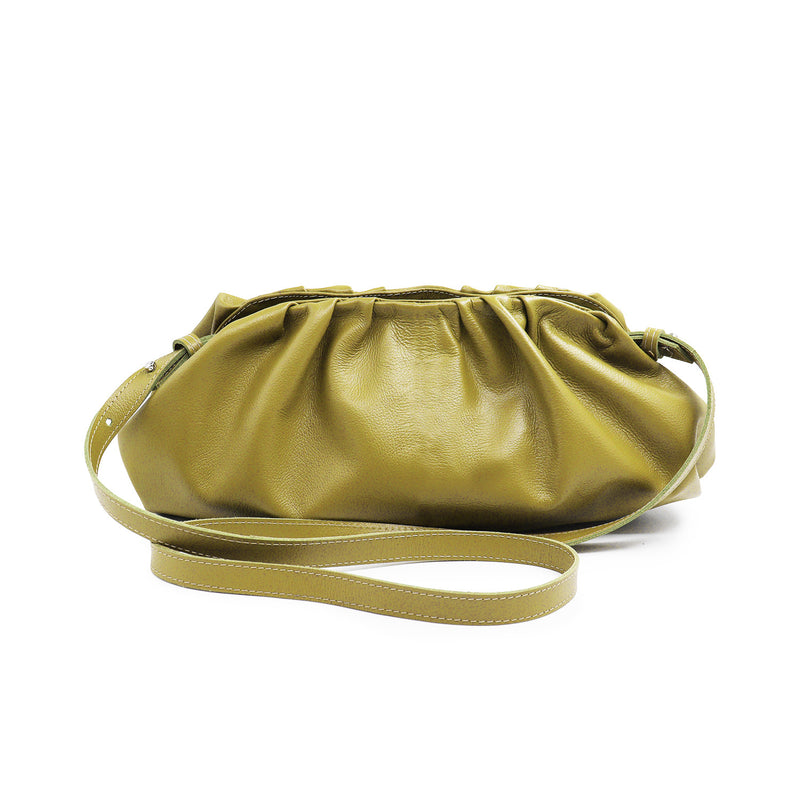 Bolsa feminina de couro pistache Cecília