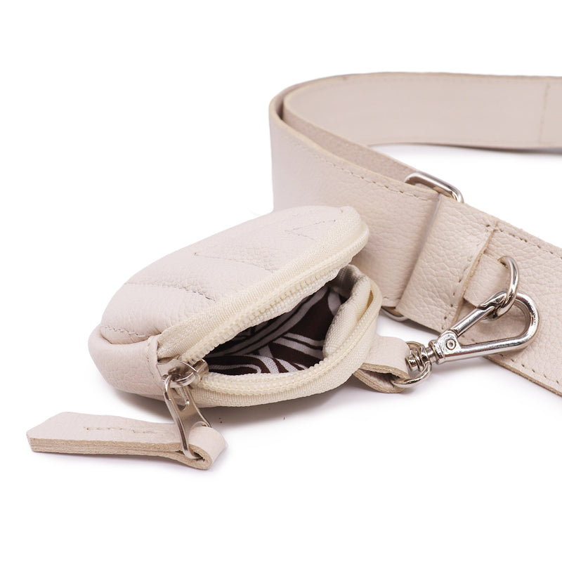 Bolsa feminina de couro off white Helena