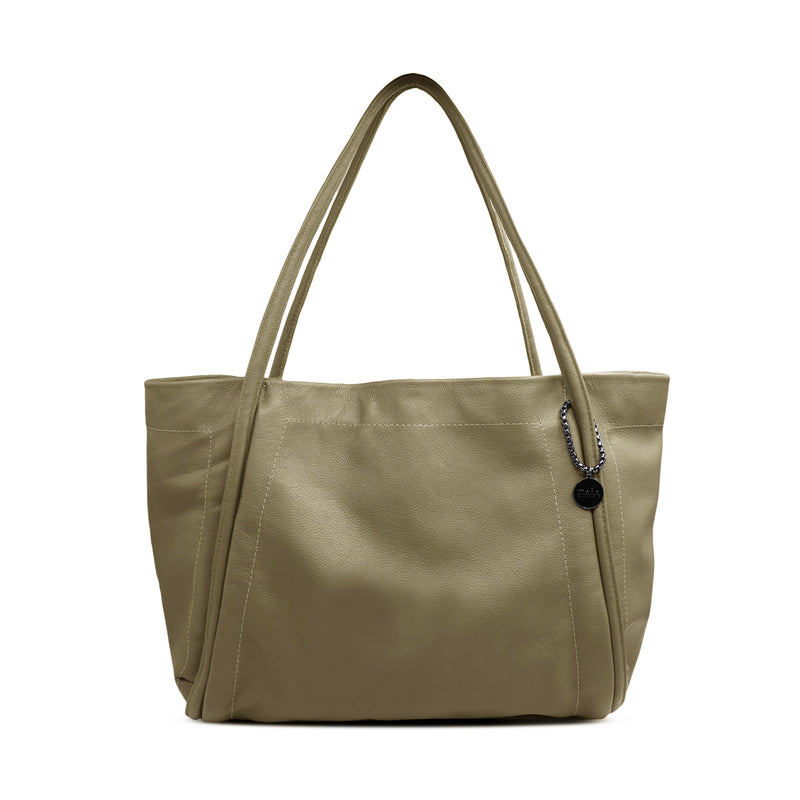 Bolsa bag shopping grande de couro pistache Ayla