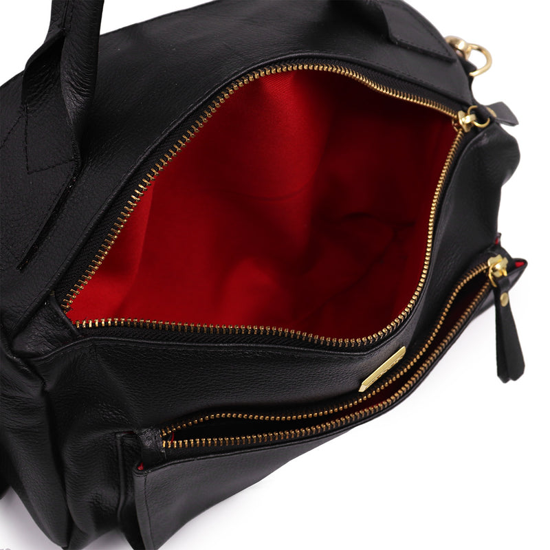 Bolsa de couro feminina tiracolo off white Janaina
