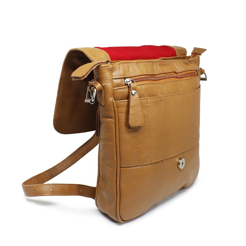 Bolsa feminina de couro preta Luiza