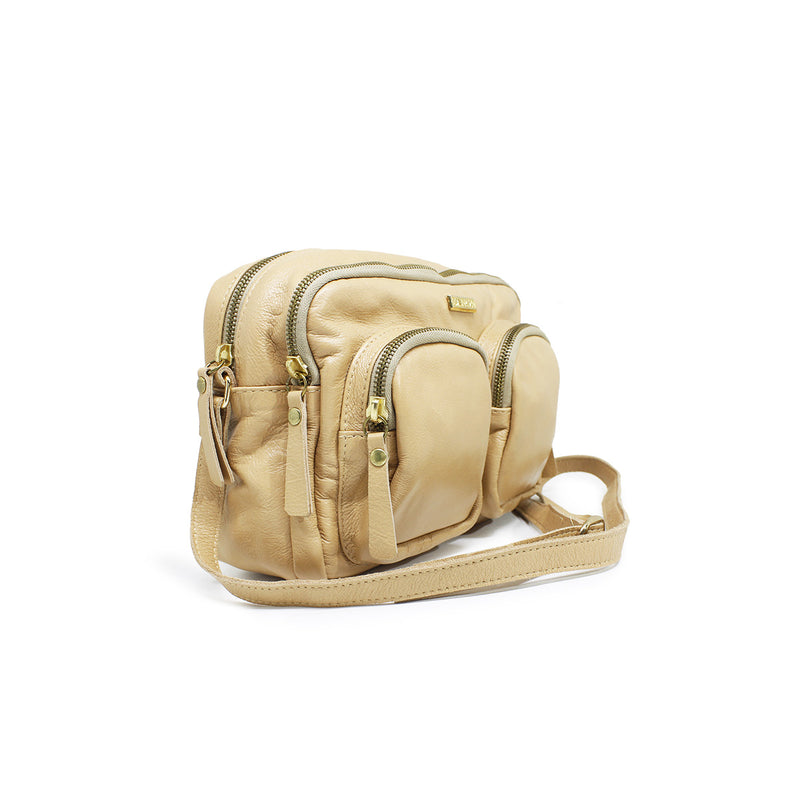 Bolsa Feminina de Couro Transversal nude Alice