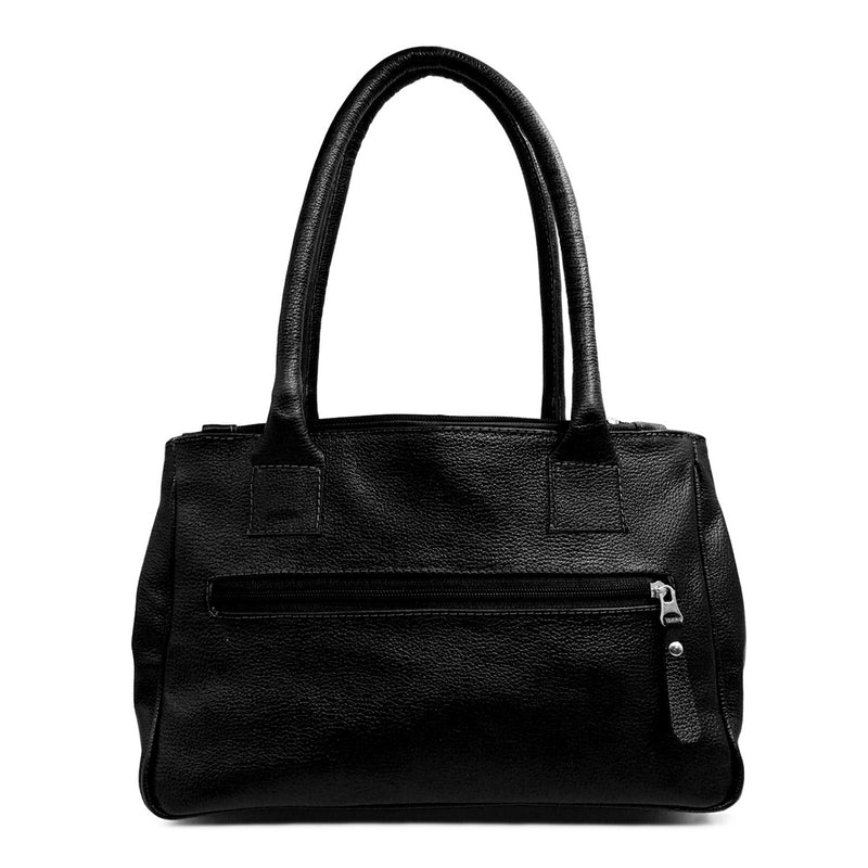 Bolsa feminina de couro transversal preta Katia