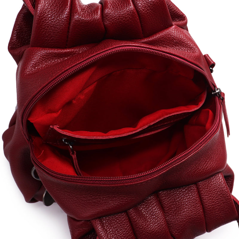 Bolsa feminina transversal de couro média marsala Jade