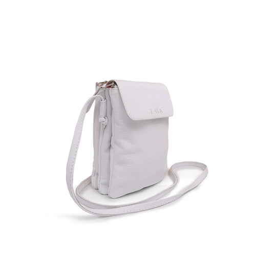 Bolsa tiracolo/transversal feminina de couro ônix Melissa