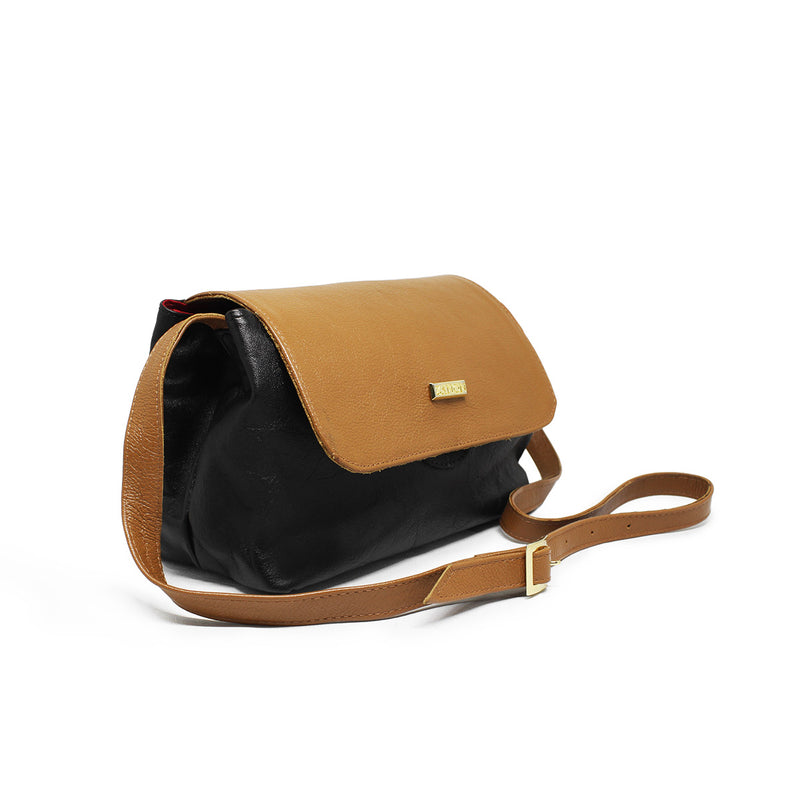 Bolsa feminina crossbody de couro Laura