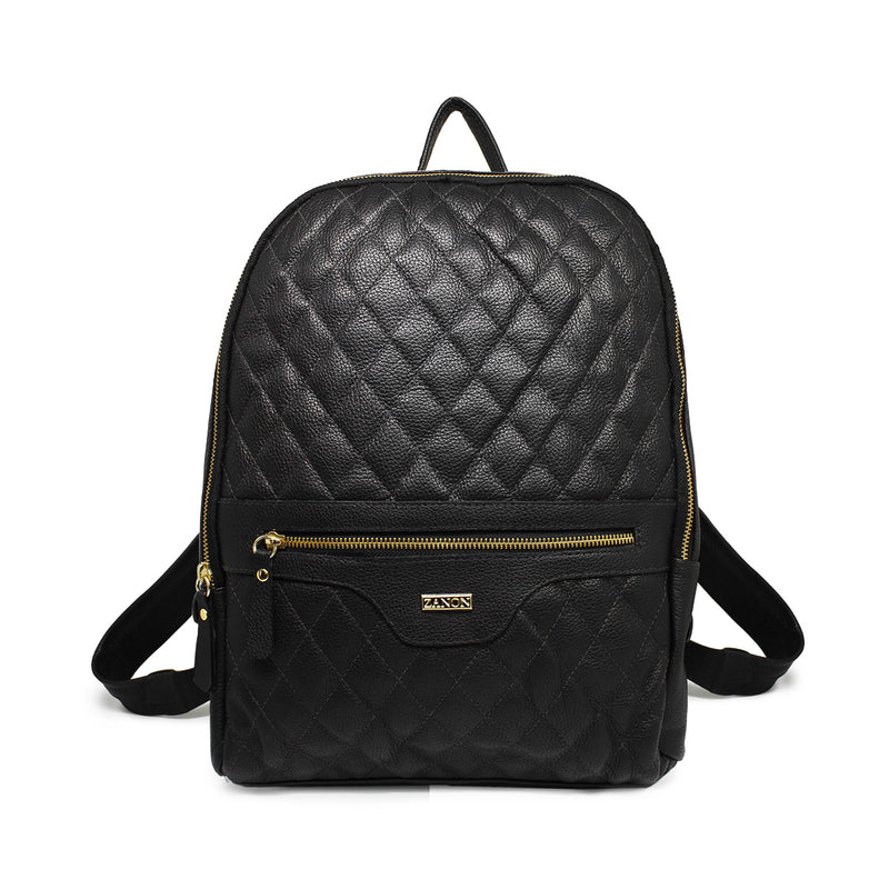 Mochila feminina grande couro preta Michelle